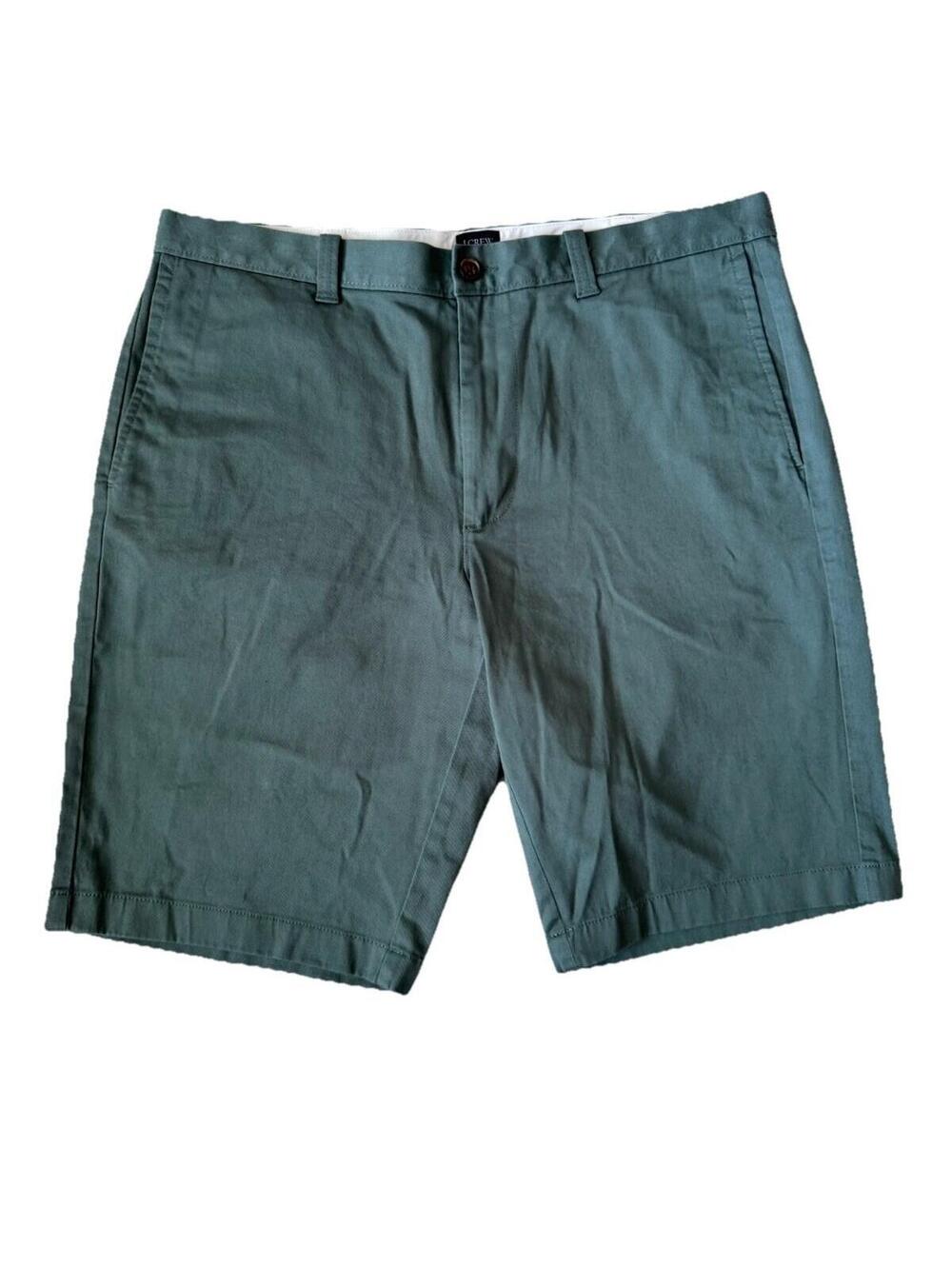J.Crew Re-Imagined Green Chino Shorts Men’s 36 11” Inseam Casual Stretch